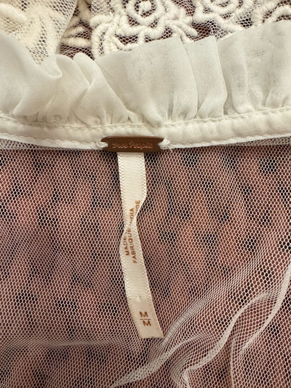 Free People Sofia Embroidered Tank in Ivory - Picture 3 of 3